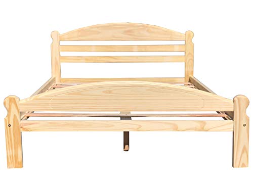 Arizona Full-Xl Bed Solid Pine Wooden Bed Unfinished With Hardwood Slats Support Suitable For Adults Bedroom Wooden Bed Frame Easy To Assemble #TOP5