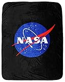 NASA Meatball Logo Super Soft and Cuddly Plush Fleece Throw Blanket 48' x 60' (152cm x122cm)