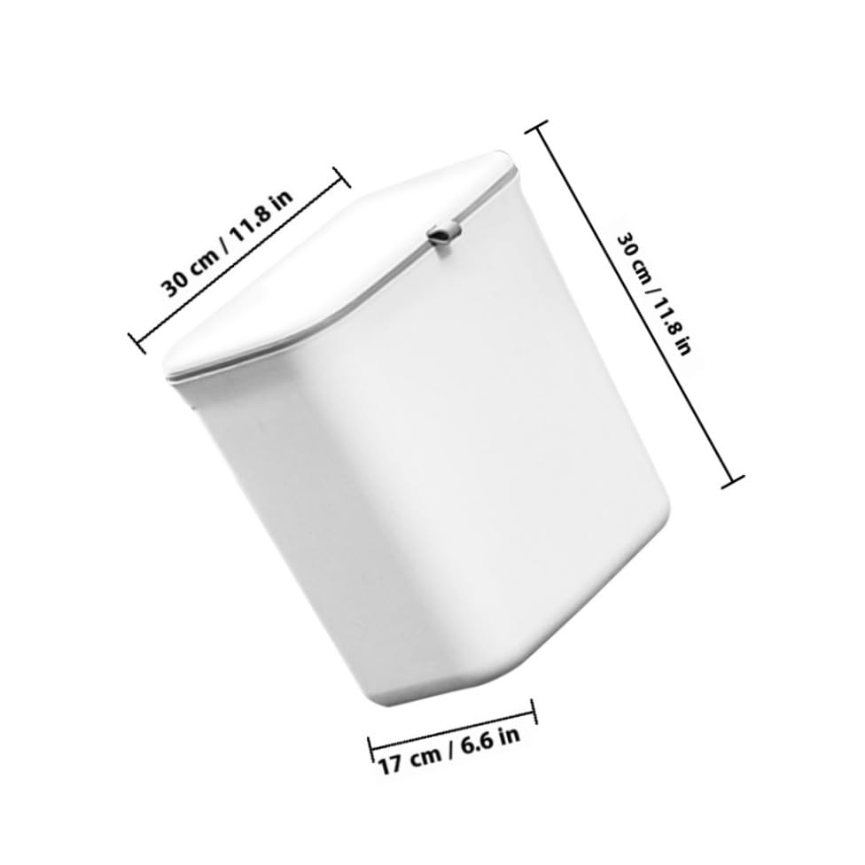 Caneca de basura rectangular MAGICLULU blanca miniatura 2