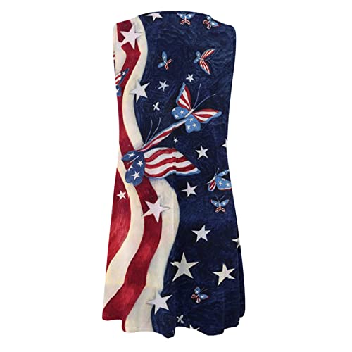 Summer Dresses For Women 2022 American Flag Cold Shoulder Boho Casual Tshirt Dresses A Line Shift Floral Tunic Dress (Xl, Style-03) #TOP4