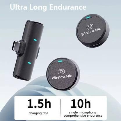 Image of Magnetic Digital Wireless Collar Lavalier Microphone for iPhone Android Video Recording Interview Instagram Reels Song Mobile Camera Live Streaming Podcast Vlogging Office Meeting(SX21)