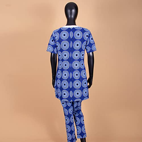 African Clothing for Women Short Sleeve Shirt and Print Pants 2 Piece Set Tracksuit Plus Size Dashiki Casual Outfit4