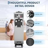 GarveeLife Commercial Soft Serve Ice Cream Machine - 21.2 QT/H Yield, 1500W Single-Flavor Countertop Maker with 6L Hopper, Touchscreen & Auto-Clean | Perfect for Restaurants & Snack Bars