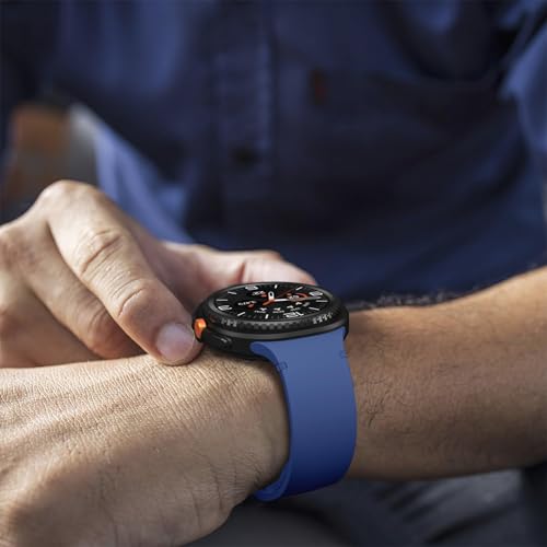 Image of VEMIGON Sport Band Compatible with Samsung Galaxy Watch 8 /8 Classic, No Gap One Click Soft Silicone Replacement Strap for Galaxy Watch 8 40mm 44mm /8 Classic 46mm