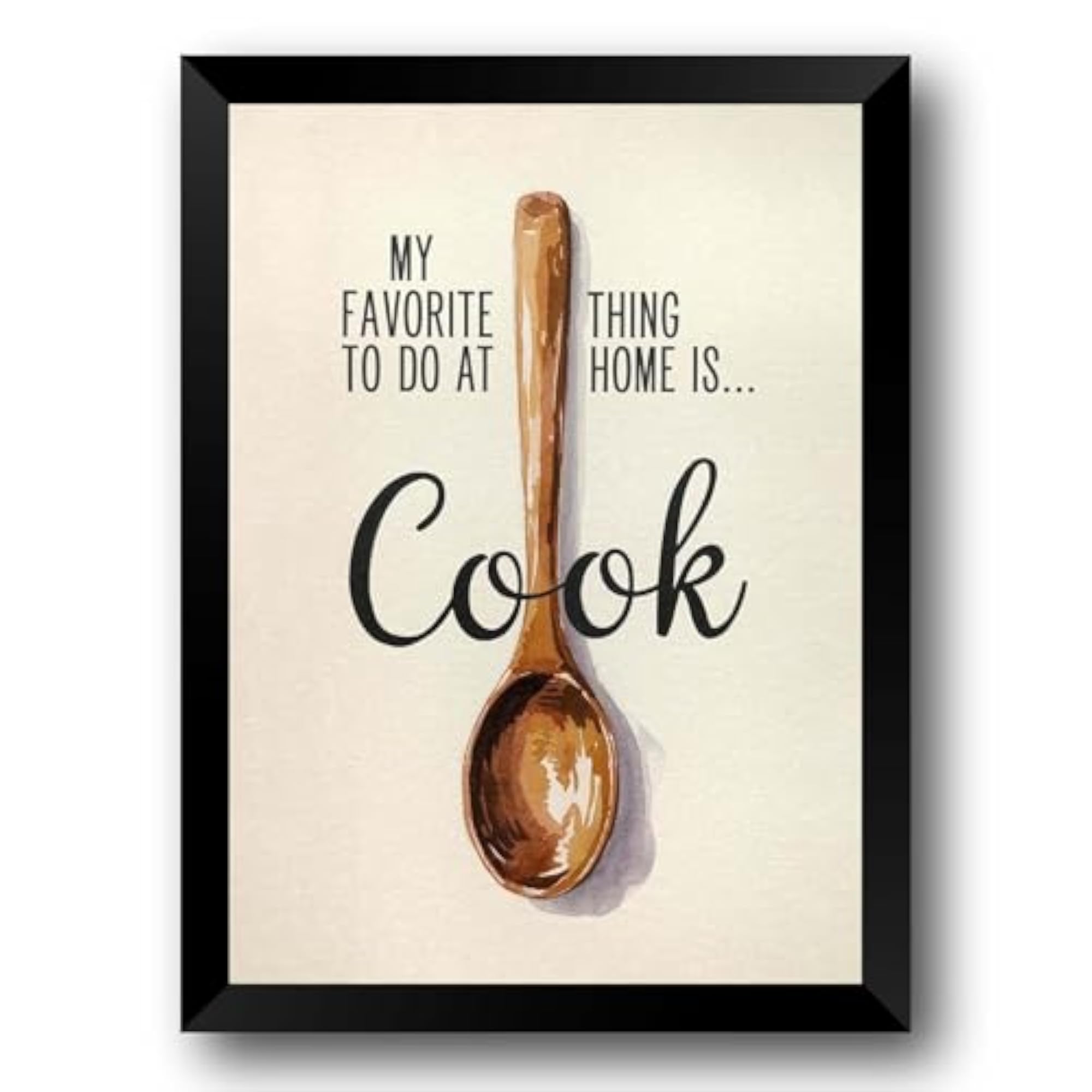 Kitchen Quote Wall Frame, Wooden Spoon Art