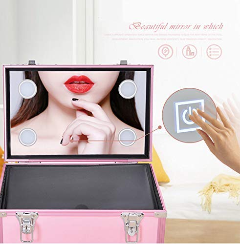 BYCDD Schminkaufbewahrung Trolley Kosmetikkoffer Schminkkoffer, Multikoffer Etagenkoffer Trolley Make-up Koffer für… – Bild 6