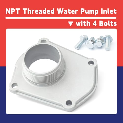 Dusledel NPT Threaded Inlet with 4 Bolts Replacement for Predator 2 inch 212cc Engine Semi-Trash Water Pump Generators Parts Replace 63405 56160 by Dusledel - Used condition - Image 4