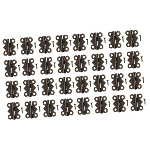 GLEAVI 2sets Antique Decorative Hinges Mini Butterfly Hinge for Furniture Door Closer Small for DIY Projects 48pcs*2