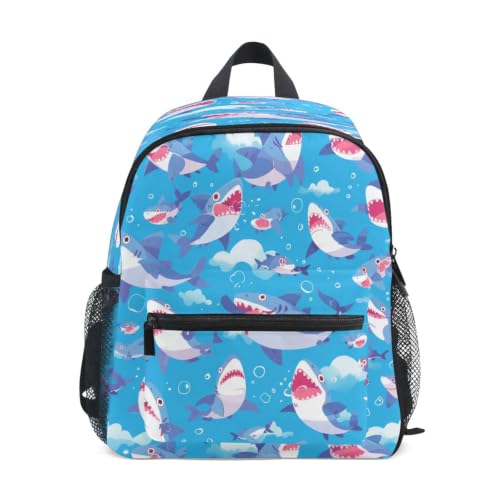 Sac d'école maternelle requins bleus pour soulager le dos des enfants