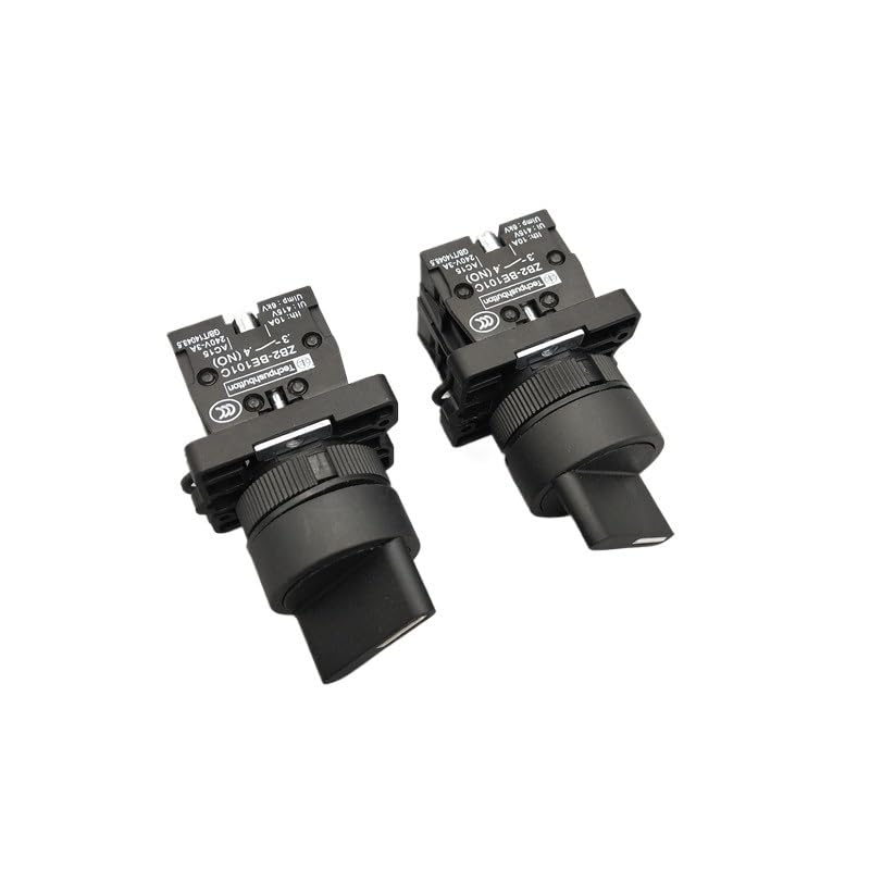 EZZON XB2-ED21 XB2-ED25 XB2-ED33 XB2-ED33 2/3 Positions 1N0/1NC&1NO/2NO Latching Self-Locking/Momentary Selector Push Button Switch(XB2-ED33,Self-Locking)