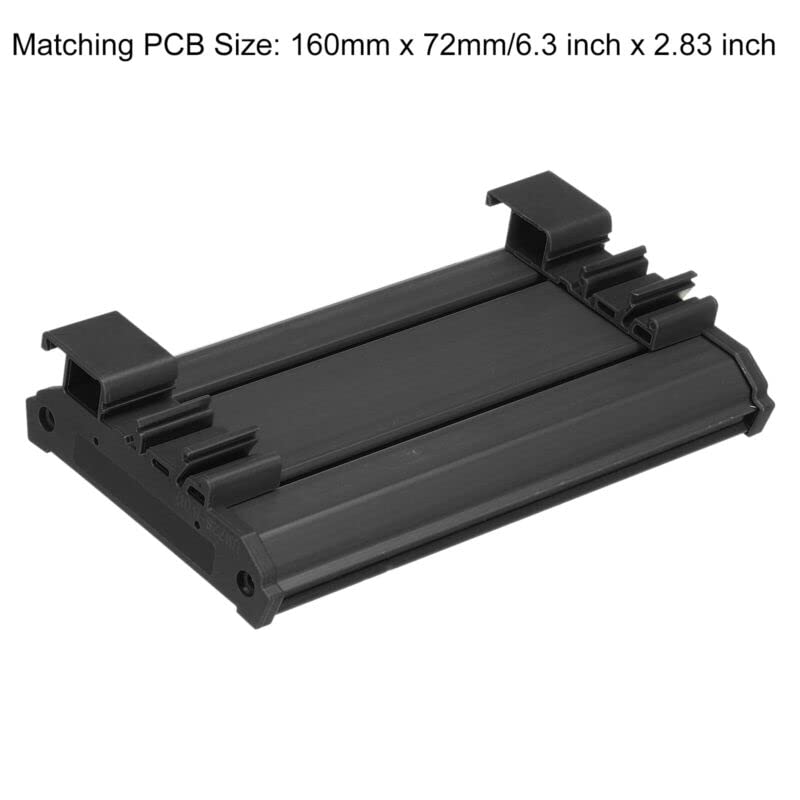 Tool parts DIN Rail Mount for Carrier for 160mm x 72mm PCB - Housing - Bracket - Black