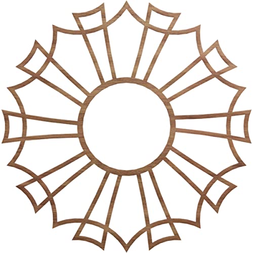 Image of Ekena Millwork 34 inchOD x 12 inchID x 3 /8 inchT Augustus Wood Fretwork Pierced Ceiling Medallion, Walnut