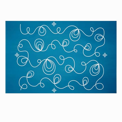 Large Reusable Line Stencil for Chalk Roller – Shell Whorls - Edge to Edge Stencil,Continuous Line Template for Free Motion Quilting,Domestic Machine Quilting,Hand Quilting,Long-Arm Quilting(88017)