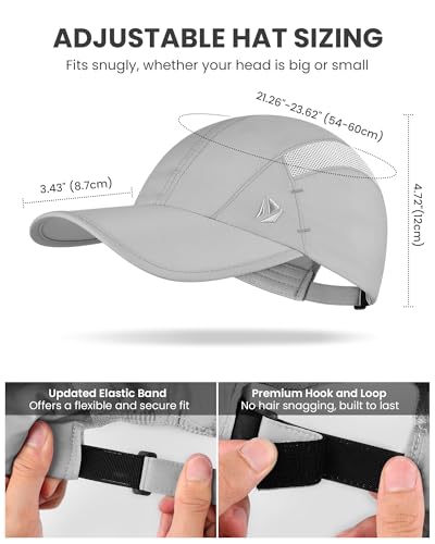 Image of YANIKY Quick-Dry Running Hat for Men & Women Cooling Hat UPF 50+ Thin Baseball Cap Lightweight Breathable Mesh Sport Hats