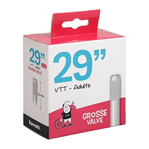 Raymond - Cámara de Aire para Bicicleta - Cámara de Aire de 29 Pulgadas para Bicicleta (Bicicleta de montaña para Adultos), cámara de Aire para Bicicleta de Adulto 29 x 1,90 cm - Válvula Grande -