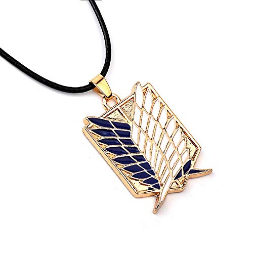 ZUXIANWANG Collar De Mujer,Oro Azul Anime Devil May Cry Fairy Tail Collares Colgante Corazón Cristal Unisex Cosplay Collar Collares Joyería