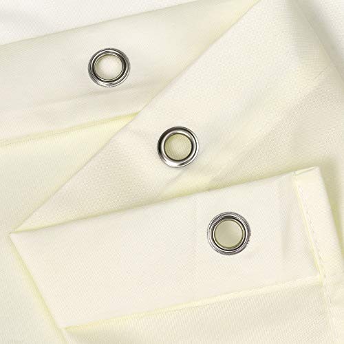 Image of N&Y HOME Fabric Shower Curtain or Liner 36 x 72 Inches Bath Stall Size with 2 Bottom Magnets, Hotel Quality, Washable, Water Repellent, Sand