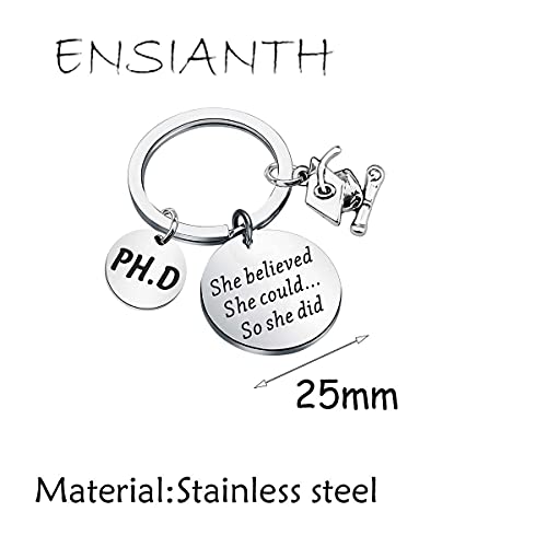 Image of ENSIANTH PHD Gift Phd Student Gift She Believed She Could So She Did PHD Graduation Gift Medical School Gift