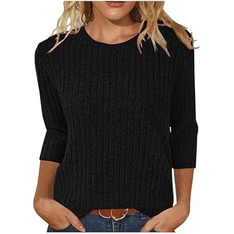 Zeiayuas 3/4 Sleeve Casual Tunic Tops Cover
