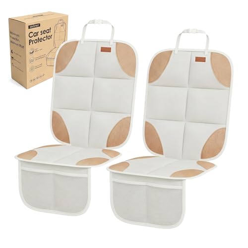 Image of SMART ELF 2 Pack in Gift Box Car Seat Protector (Beige Brown)