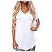 Clearance! 2018 Women's Blouse Loose Short Sleeve V-Neck Casual Tee T-Shirt Tops (White, L)