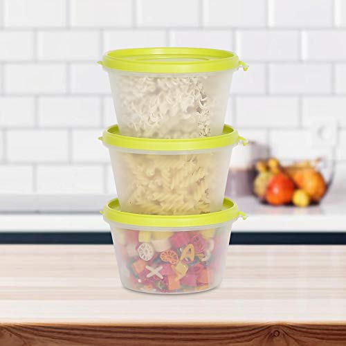 Image of Cutting EDGE Nesterware Food Storage Container for Pulses, Sugar, Tea, Cereals - 750ML (Green, 3)