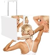 360 Grad Spiegel, Klappspiegel zum Aufhängen 3 Teilig Spiegel Haare Schneiden, Höhenverstellbarer...