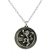 LUREME Vintage Round Lion Pendant Necklace for Fans Costume Jewelry-Antique Bronze (nl005381-2)