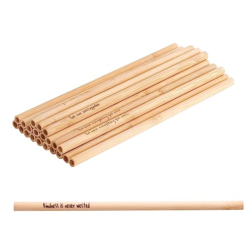 Uplifted Sip Reusable Bamboo Straws – Rustic, Compostable Alternative To Plastic Straws, Paper Straws And Silly Straws (50-Pack) #TOP3