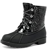 DREAM PAIRS Jungen Mädchen Schneestiefel fashion Schnürstiefel Winterstiefel mittelere Stiefel mi...