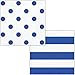 Creative Converting 2-sided Blue Dots and Stripe Beverage Napkins - 16pcs