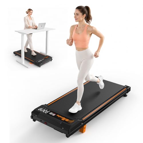 Image of Walking Pad Treadmill for Home Office, Under Desk Treadmill with 2.5HP Quiet Motor, 6% Manual Incline, Remote Control, LED Display, 300 lbs Capacity