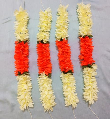 Image of Gajra For Hair Accessories Artificial Mogra Jasmine Juda Bun Scrunchies For Women Girls Pack 4 pieces