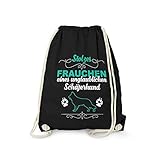 Fashionalarm Bolsa de deporte – Orgullosa mujer de un increíble pastor alemán | Mochila divertida con texto en alemán, Negro , Talla única para todos, Mochila