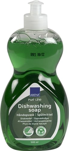 ABENA Puri-Line Washing Up Liquid | 500ml| Effective Dishwashing Liquid, Scented Dish Soap for washing Glasses, Cutlery, Plates, Pots and More. Everyday Essential Dish Washing Liquid