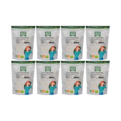 NaturGreen - Harina Integral de Trigo Sarraceno Bio, 8 x 500 g, Ecológica 100%, Fuente de Proteínas y Fibra, Sin Gluten, Ideal para Repostería y Mezclas Keto