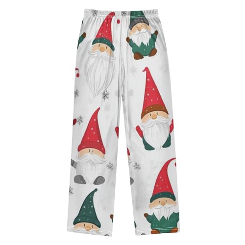 Lovely Gnome Merry Christmas Boys Long Pants Soft Trousers Elastic Waist Kids Lounge Bottoms with Pockets S-XL2