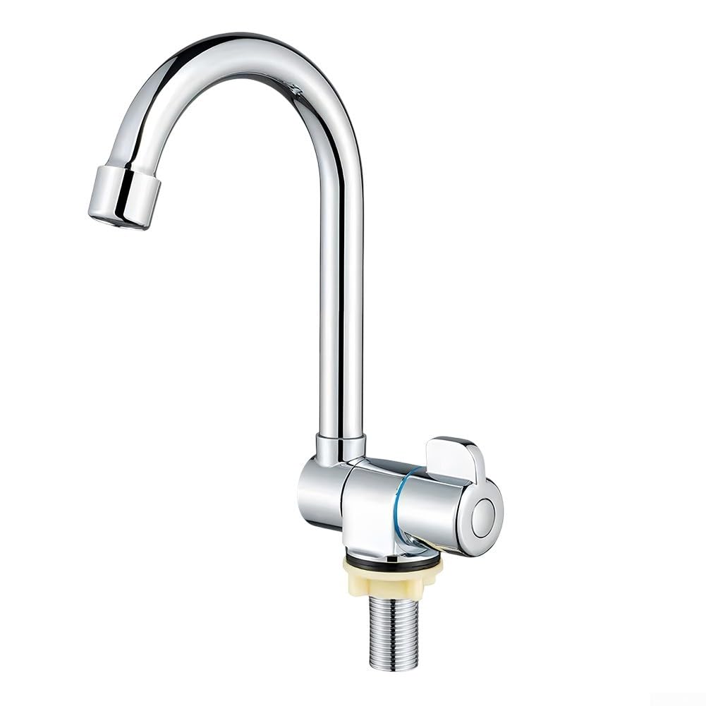 Robinet pliable pour bateau, robinet pliable pour camping-car rotatif à 360 degrés, robinet d'eau froide unique, filetage G1/2 pour évier de cuisine