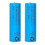 Svenirven 3200mAh Hight Capacity 2Pack 18650 Ni-MH Batteries 3.7V 3200mAh Button Top Rechargeable Battery, 3.7v 11.84wh Rechargeable Batteries, for LED Flashlight, Headlamps, Doorbells, RC Cars