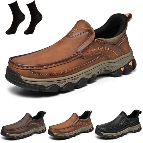 Enjerr Orthopedic Shoes, 2025 New Men's Arch Support Soft Slip On Bottom and Surface Business Leather Shoes