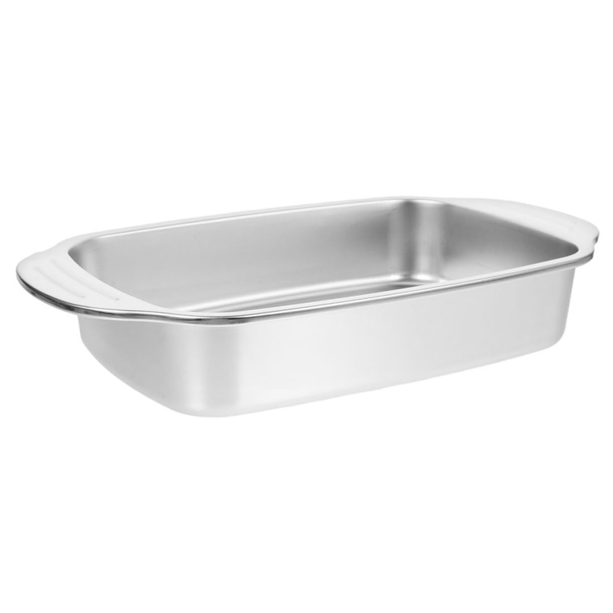 OKUMEYR Stainless Steel Roasting Tray Rectangular Grilling Pan for Fish and Shrimp Lightweight Portable Cooking Tray Easy to Clean for Home Restaurant Use