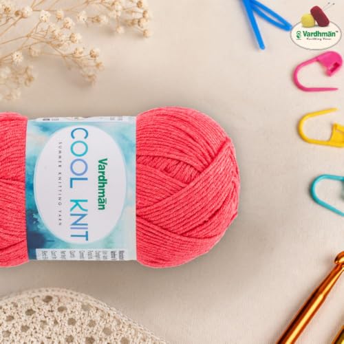 Image of Vardhman Cool Knit All Season Lightweight Poly Viscose Yarn | Pack-1