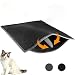 Waretary Professional Cat Litter Mat, XL Jumbo 30" x 24", Honeycomb Double Layer Waterproof Urine Proof Trapping Mat for Litter Boxes, Large Size Easy Clean Scatter Control (Black)