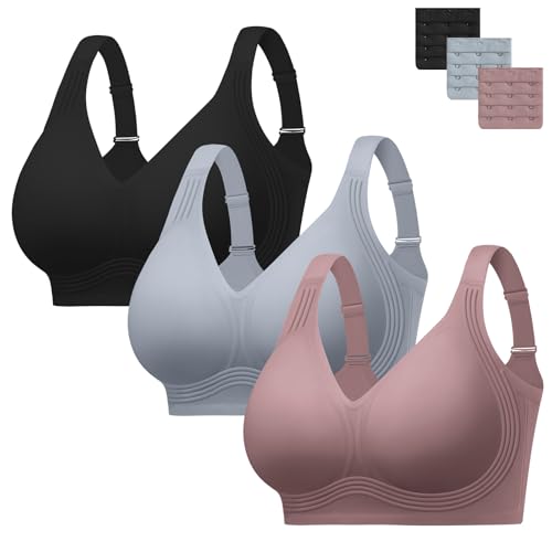 Image of HBselect Jelly Bras for Women No Underwire Plus Size Wireless Seamless Bras