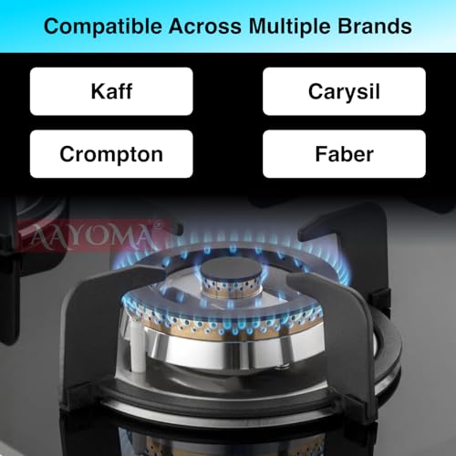 Image of Gas Hob Burner Parts for Kaff /Faber /Carysil /Crompton Etc | Kaff Burner Spares | Hob Burner Spare Parts | Faber Burner Set | 100 mm Size | Suitable for Multiple Brands