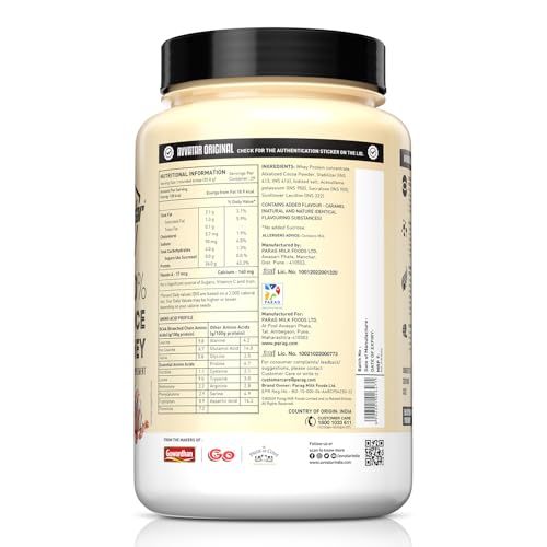 Image of avvatar PERFORMANCE WHEY PROTEIN | 1Kg | Caramel Creme Flavour | 26g protein | 29 servings