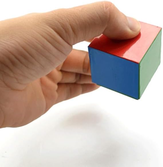 SUMAG Flattened Cube Magic Tricks Funny Cube into Flat Cube Appearing Easy Comdey Magic Props Close up Mentalism Accessory