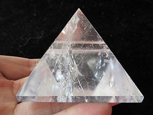 Pirámide de Cristal Natural de Cuarzo Transparente Tallada con Grandes arcoíris 152g Inicio Colecciones
