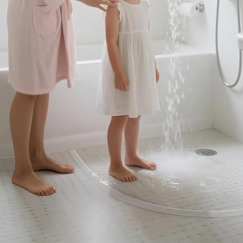 YFaith Schwallschutzleiste Dusche Selbstklebend 150 cm, Weiches Wasserbarriere Duschbereich Boden, 30 x 20 mm Schwallschutz Dusche Trennung von Nass und Trocken, für Badezimmer, Küche, Balkon