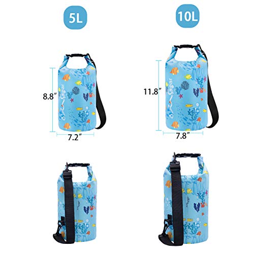 Image of OMGear Waterproof Dry Bag Backpack Phone Pouch 40L /30L /20L /10L /5L Floating Dry Sack for Kayaking Boating Outdoors Activities
